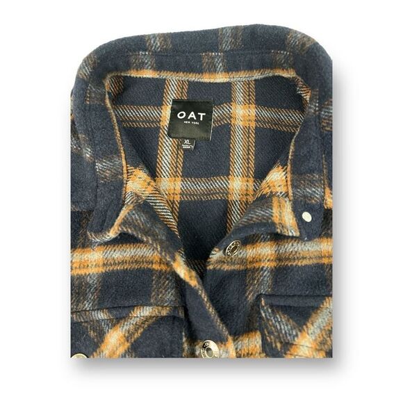 Oat Flannel Shacket Shirt Size Extra Large - Picture 3 of 6